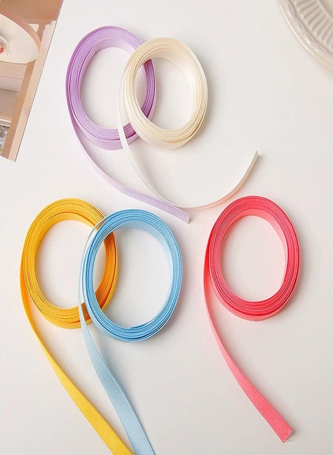 ArrErr 6 Pack Hair Braids Ribbon Colorful Rainbow Hair Wrap String Hair Tie Rope Band Ribbon Tails Tassels for Hair Bows Ponytail Plaits Women Girls Braiding Hair Mini Bowknot Ribbon Barrettes - Image 4